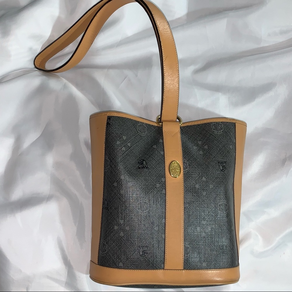 vintage MARK CROSS sling strap BUCKET BAG